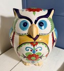 Home Accents Bella Owl Cookie Jar Retired Owl Festive Colors Extremely Rare