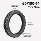 60 100-14 2 50-14 80 100-12 3 00-12 Tire And Inner Tube For 90cc 110cc 125cc Ssr
