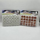 Orange And Clear 2 Glass Craft  Mosaic Gems  Aquarium Pebbles - 24 Pcs - Med    