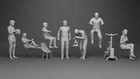 Lost In Space - Robinson Family - Various Poses - 10 Piece Set - 3d Printed 1 35