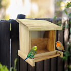 Wooden Hanging Wild Bird Feeder House Garden Feeding Station Yards Outdoor Decor