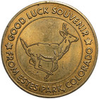 Estes Park  Co - Copper Penny Curio Shop - Good Luck Souvenir - Token