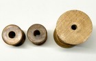 Lot Of 3 Large Empty Wooden Spools bobbins 3 1 4  And 6 1 2 