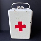 1970s Vintage Ussr Metal First Aid Kit Empty Soviet Medical Box Industrial Decor