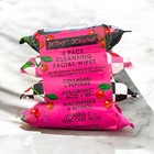 Betsey Johnson Collagen Peptides Cleansing Facial Wipes 4 Pack 120 Total Sealed
