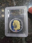 1879 Schoolgirl Morgan 1 Oz  999 Fine Silver 24k Gold Gilded Coin Proof Bradford
