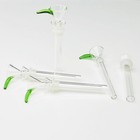 4 Pack 4  Glass Replacement Slide Glass Bowl Adapters Stem Set 14mm