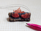 Miniature Electrified Falcon Logs W flames   1 3 4  X 1  X 3 4   Dollhouse 1 12