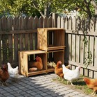 Wooden Chicken Nesting Box 3 Compartments Laying Eggs Nest Box For Ducks Poultry