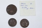 3 Antique Swedish Coins  1671 1 6   re  1802 1 2 Skilling   1851 2 3 Skilling