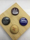 4 Pc Lot Micro-macro Brewery Bottle Caps Vintage   Vintage Inspired New 1039