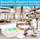 Gourmet 10in White Bakery Box 1 Pack single Box  Cute Window Display For Pies 