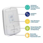 Lumitronics Rv 12v Led Ceiling Light Fixture  Switch  Removable 1-pack  White