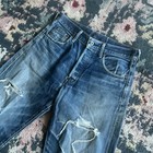Vtg 90s Levis 702 Buckleback Selvedge Loose Fit Jeans Ripped W31xl32