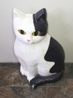 Vintage Cast Iron Black And White Cat Doorstop Made By Department 56 Taiwan 