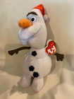 Ty Sparkles Disney Frozen Olaf Plush Santa Har Collectible 2015 W tag