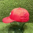 Budweiser Beer Red Baseball Cap Hat Adjustable Strapback White Stitching Osfa