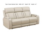 New Cream Beige Led Power Recliner 3pc Sofa Loveseat Chair Set Wireless Charging