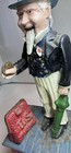 Antique Vintage Cast Iron Uncle Sam Mechanical Piggy Bank-working-taiwan Repro