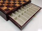 Medieval Times Crusades Red   White Maltese Chess Set Cherry Color Storage Board