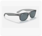 Rayban New Wayfarer Classic Transparent Grey dark Blue 55mm Rb2132
