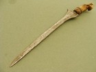 Antique 19c Indonesian Damascus Fixed Blade Dagger Dirk Knife Knives Tools Old