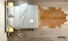 Stunning White Beige Large Cowhide Rug Leather Natural Hair On Cow Hide Carpet