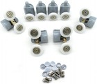 8 Pcs Top bottom Shower Door Rollers runners pulleys wheels Bathroom Gray 