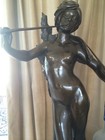 Solid Bronze Statue Vintage - Antique Made In France