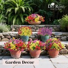12 Bundles Artificial Flowers For Outdoors Fake Flowers Plants Spring Decoration