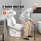 4  Increase In Height  Supports Up To 300 Lbs universal Fit Toilet Seat Booster