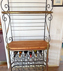 Antique Perfit French Bakers Rack W Wine Rack 24 Bottles Shelves
