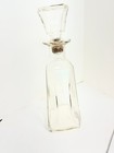 Vtg  Decanter Rectangular Shape Clear Glass  10 5    Tall Liquor Bottle 65 3 71