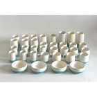 35 Vintage Vacron Bopp-decker Plastics Turquoise Cream Insulated Cups Mugs Bowls