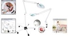 Magnifying Floor Lamp With Led Light   10x Glass Lens  5 Color Modes  Dimmabl   