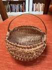 Antique Miniature Small Basket - Oak Splint Woven  pennsylvania C  1900-1920 