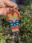 Huichol Mexican Beaded Necklace Chaquira Art Indigenous Peyote Deer Folk Jewelry