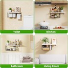 Bathroom Toilet Paper Holder With Shelf Storage Basket For Wipes And Rolls