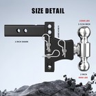 2  Receiver 6  Drop   Rise Adjustable Tow Hitch W  Dual Ball Mount Trailer