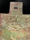 China Ritual Bronze Axe Tiger Eating Human Head Motif Yue          