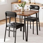 3 Piece Dining Table Set For 2  square Kitchen Table With Chairs Set Furniture