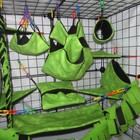 18pc Sugar Glider Cage Set - Jungle Green - Rat Cage Set   Glider Accessories