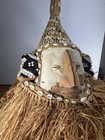 Kuba Mukyeem Mask African Tribal Art Cowrie Shell Beads Raffia Drc 23  Tall