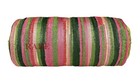 Mackenzie Childs Really Rosy Stripe Bolster Pillow 16  X 8  New