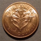 Guernsey-1959-8 Doubles Bu Coin- Elizabeth Ii- Royal Mint Minted 400k Km 16 Ink