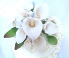 5x6  Gum Paste 11 Sugar Ivory White Calla Lilies Stephanotis Cake Flowers