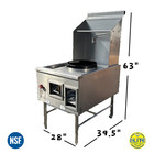 Nsf 28  Chinese Wok Range Natural Gas Single Hole W  Water Fall New