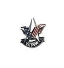 Deluxe Silver Star Veteran Usa Flag Hat Lapel Pin Veteran s Day Military 7325slv