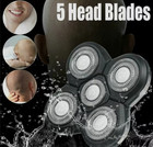 2pcs 5-blade Replacement Shaver Heads - Floating Bald Shaving  Electric