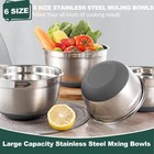 Stainless Steel Nesting Bowls Set 6 Pcs With Non-slip Bases And Secure Lids